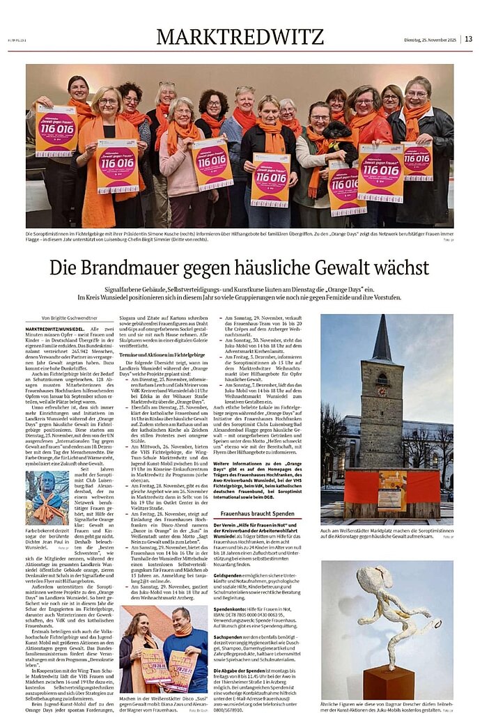 Brandmauer gegen häusliche Gewalt wächst